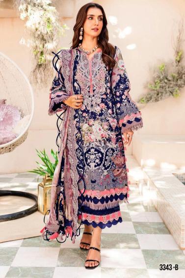 Niddle wonder by deepsy suits karachi branded dress material in india