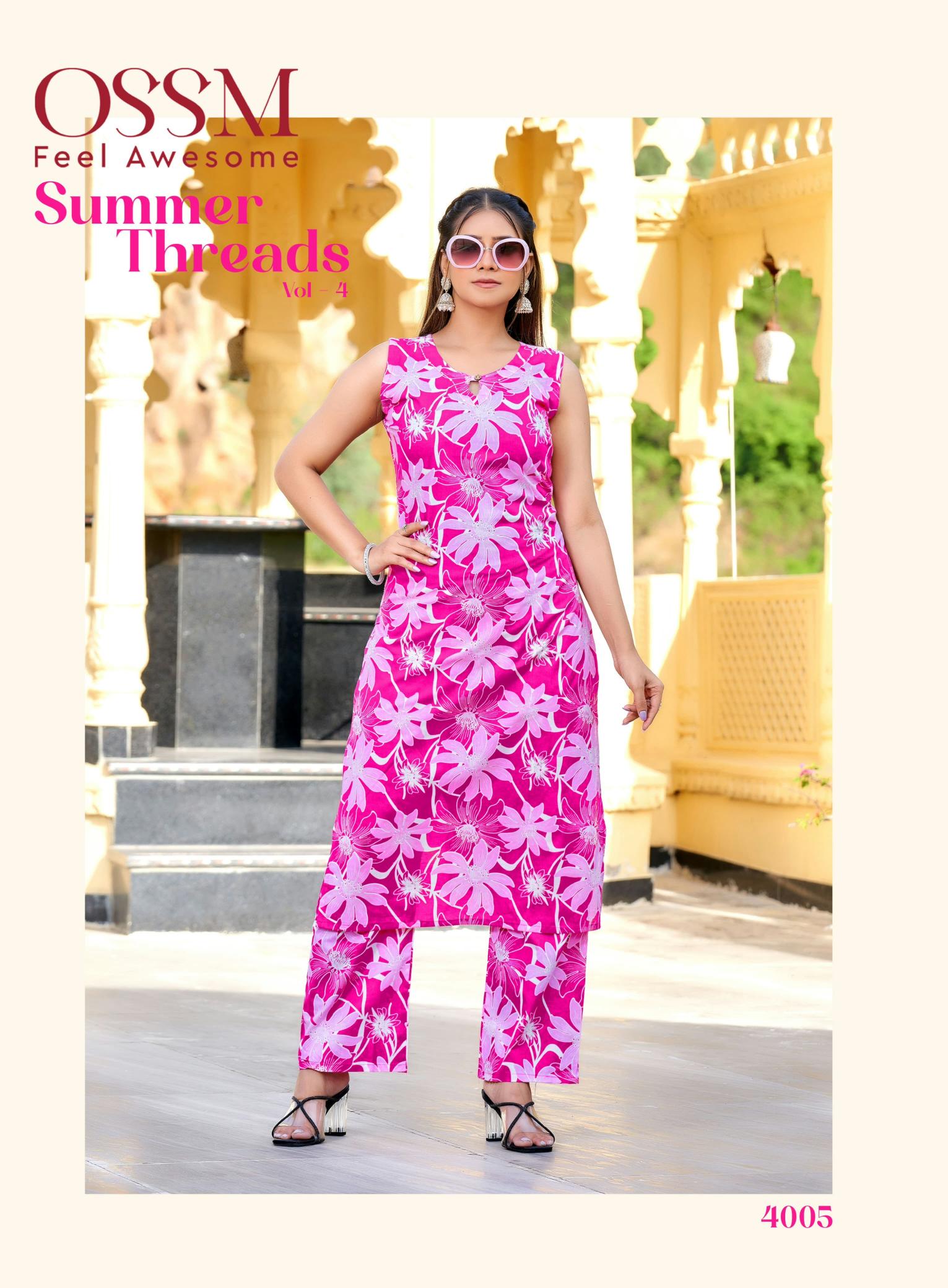 Ossm summer threads vol 4 cotton print coord set kurti manufacturers in india