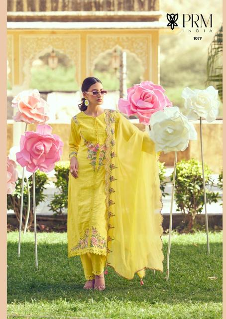 PRM india eden rose pure cotton top bottom dupatta kurti manufacturers