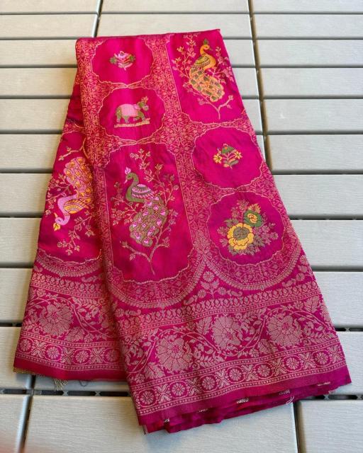Pure soft banarasi matka silk surat saree wholesale market