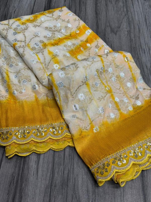 Rajasthani shibhori dyeing georgette khadi crepe silk indian fashion sarees