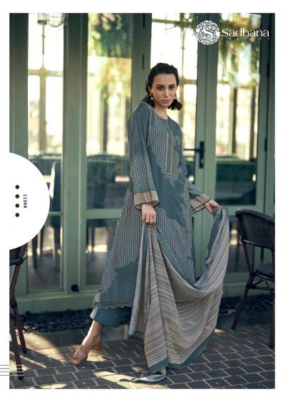 Sadhana fashion aleena musline silk digital print sambalpuri dress material wholesale