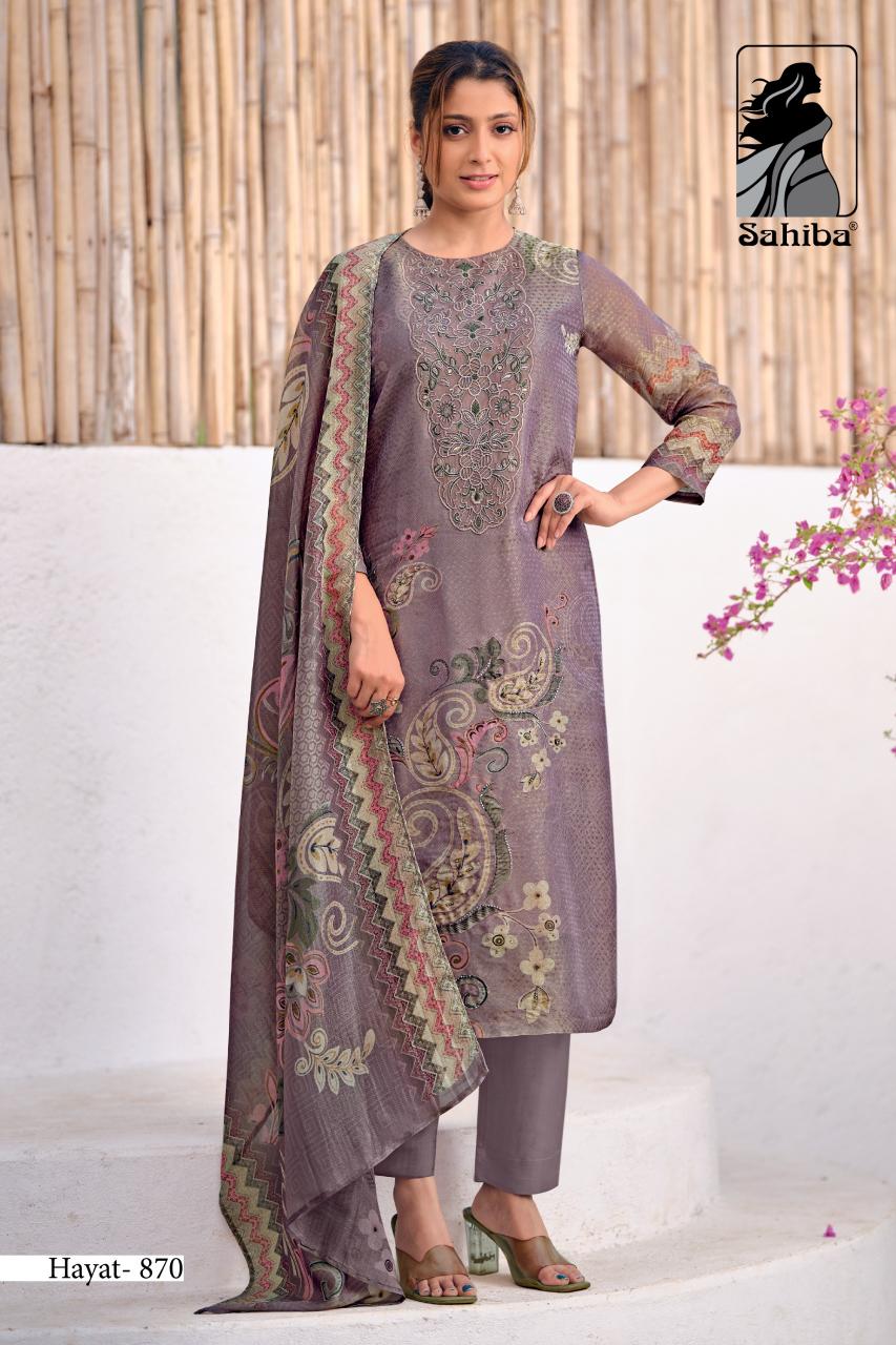 SAHIBA HAYAT ORGANZA TISSUE JAQUARD indian designer dress materials pinterest 