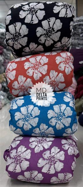 Sajni Delta print fabric exporters in India