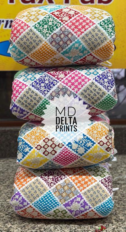 Sajni delta print Wholesale jute fabric India