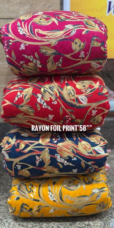 Sajni Designer reyon print fabric