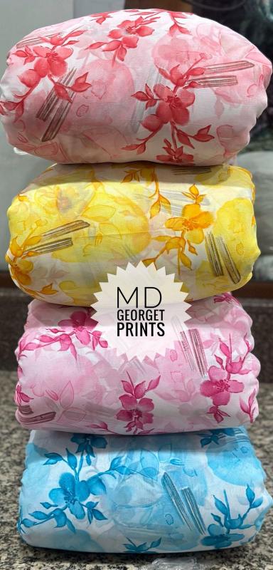 Sajni Georget print Cotton fabric wholesaler in India