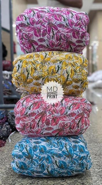 Sajni georgette print Mumbai fabrics cloth market prices
