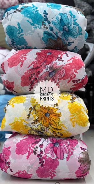 Sajni georgette print Mumbai silk fabric market