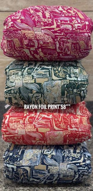 Sajni reyon foil print Velvet fabric wholesaler in India