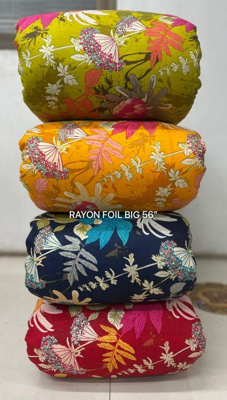 Sajni Reyon print fabric suppliers in Surat