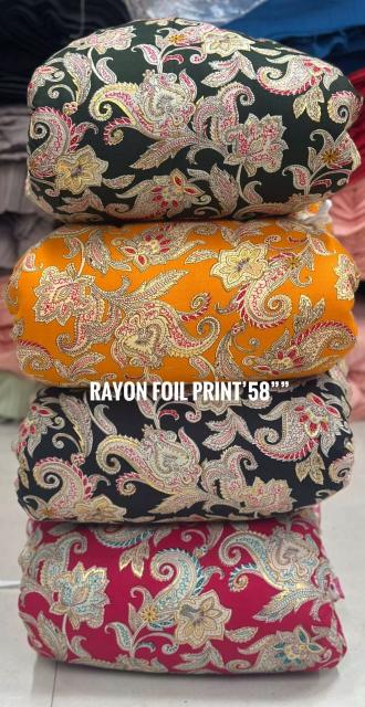 Sajni Reyon print silk fabric in Surat