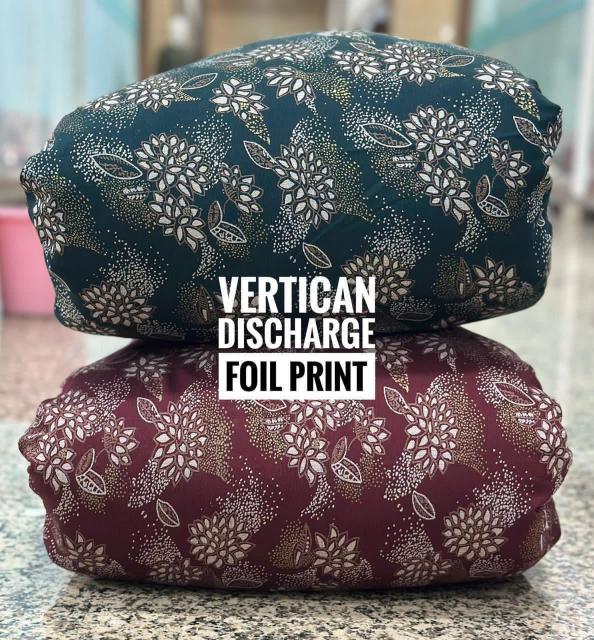 Sajni vertican discharge Mumbai embroidery fabric market
