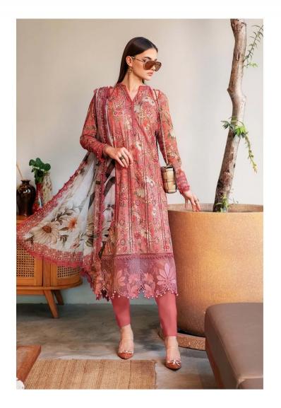 Sharaddha designer maria b.vol 19 chikankari cotton indian dress materials in usa