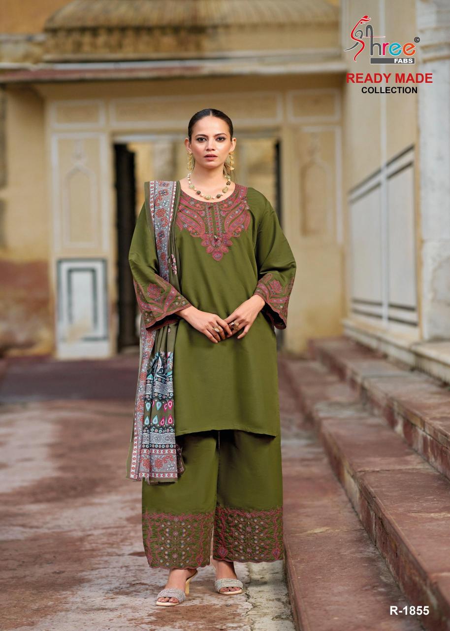 Shree fab d.no-1855 cambric cottan lawn indian salwar suit clothing