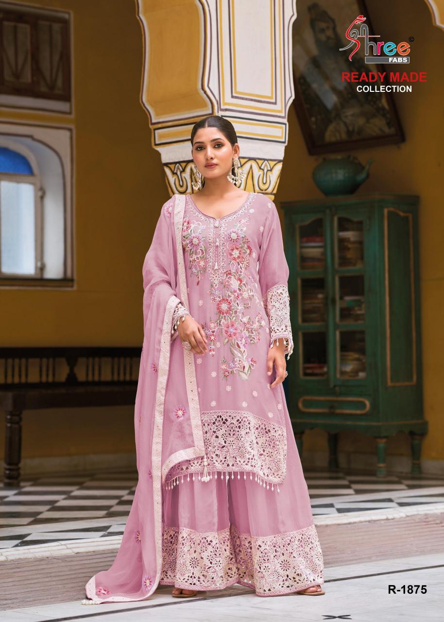 Shree fab d.no-1875 air tex siffon viscous pakistani replica suits online india wholesale