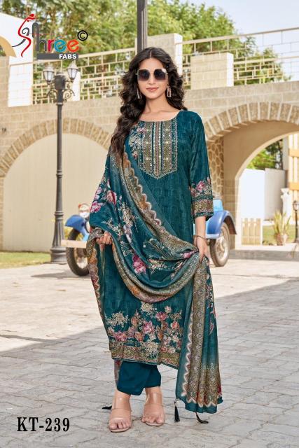 Shree fab d.no-KT-239 viscous maslin digital print catalog dress material online shopping india