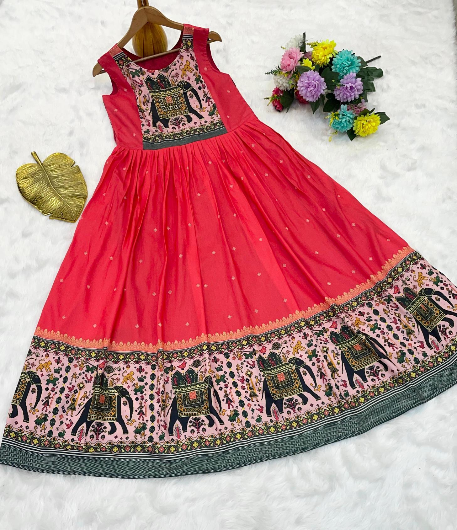 Shree salasar anarkali gown muslin silk jaipuri kurtis wholesale in mumbai