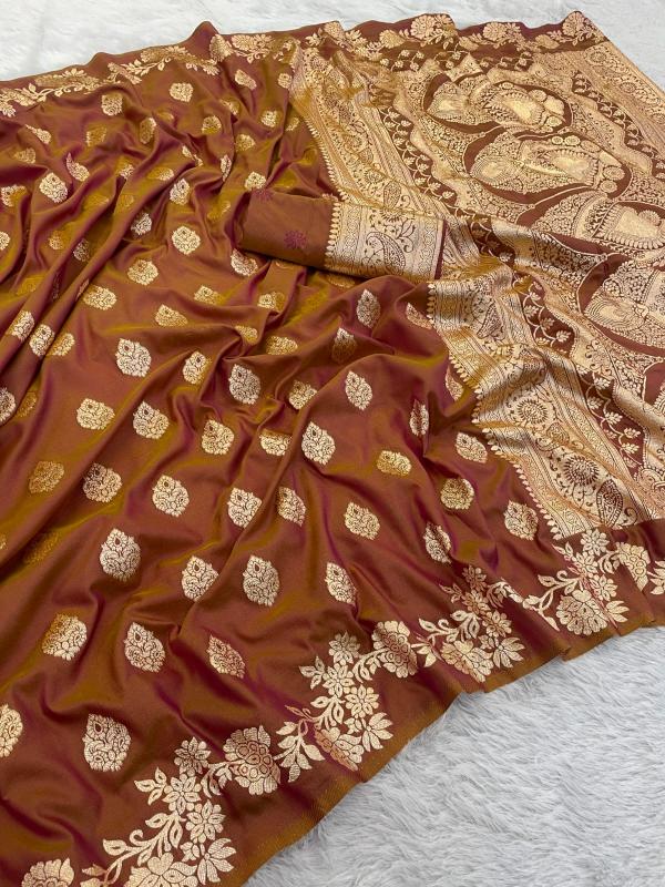  Soft and pure banarasi silk rich pallu surat saree market