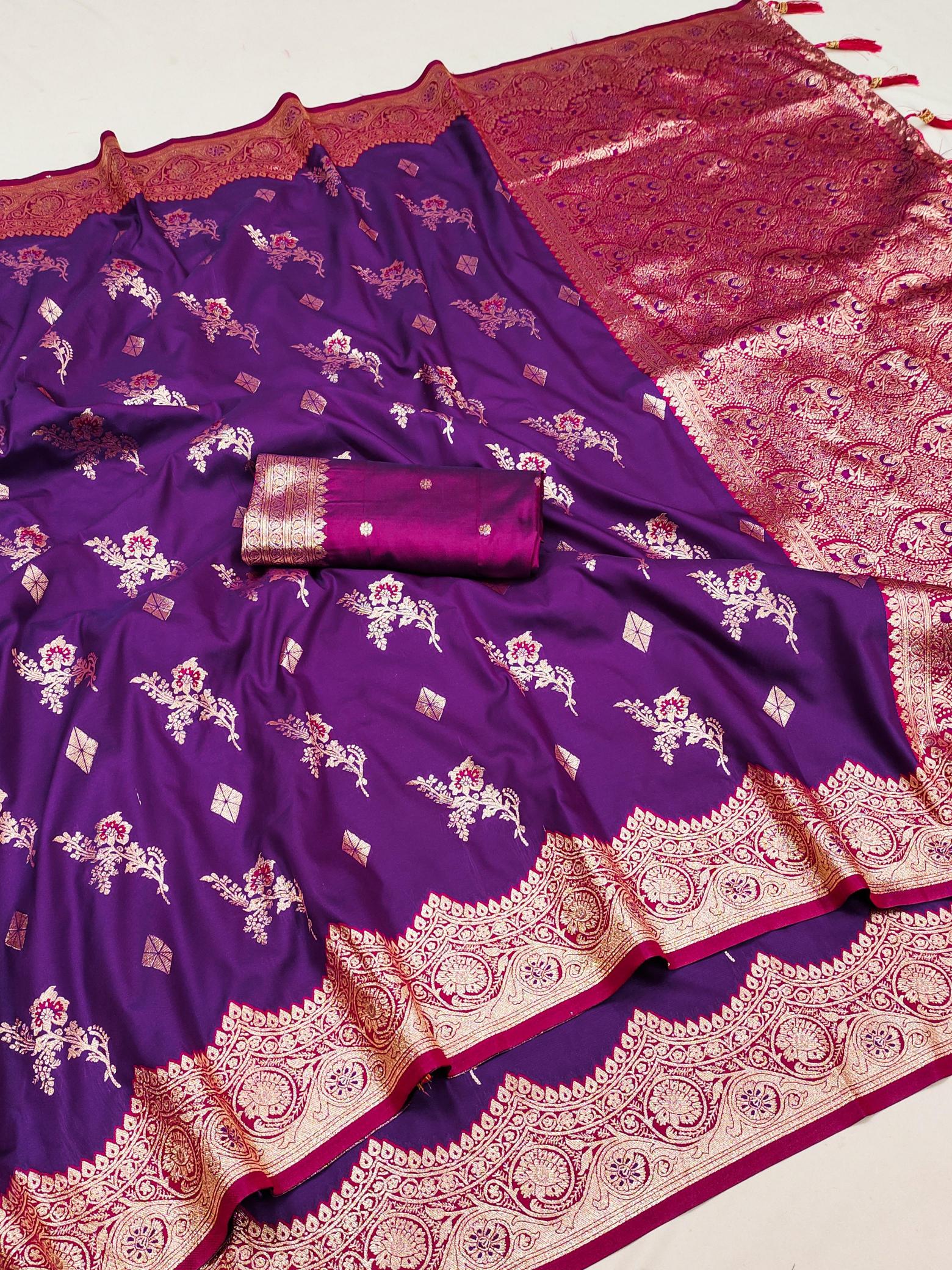 Soft banarasi silk saree with blouse saree wholesale market surat