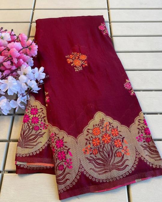 Soft luxurious khadi silk weaving indian saree online usa