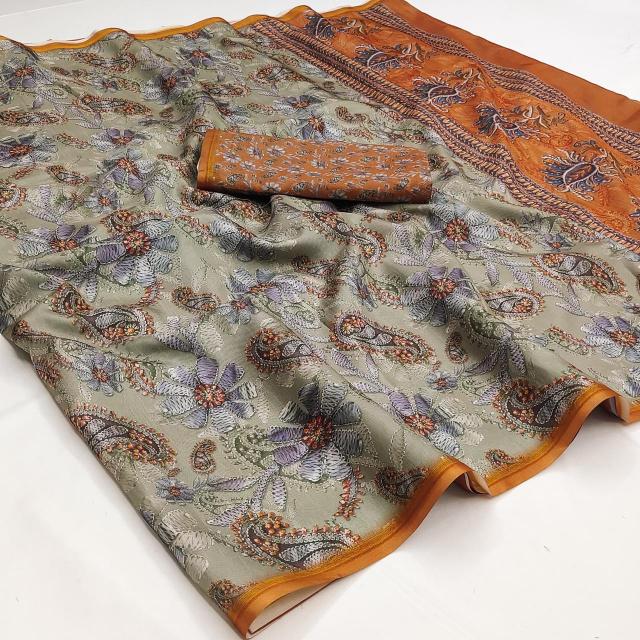 Soft manipuri silk printed saree online india