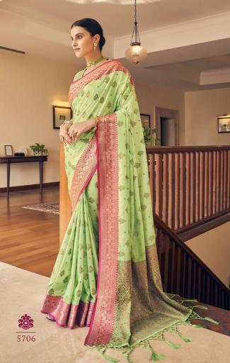  Soft silk Nx-152 with beautiful gold zari motifs design saree wholesale in surat with low price