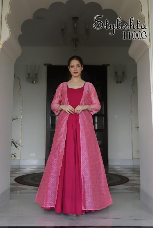  Stylishta super hit design flair gown with kotti premium kurti manufacturer