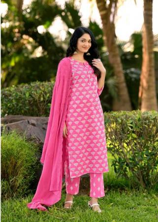 Subhash sarees sbs modethnic fashion bhrithi cotton top bottom dupatta wholesale kurti manufacturers