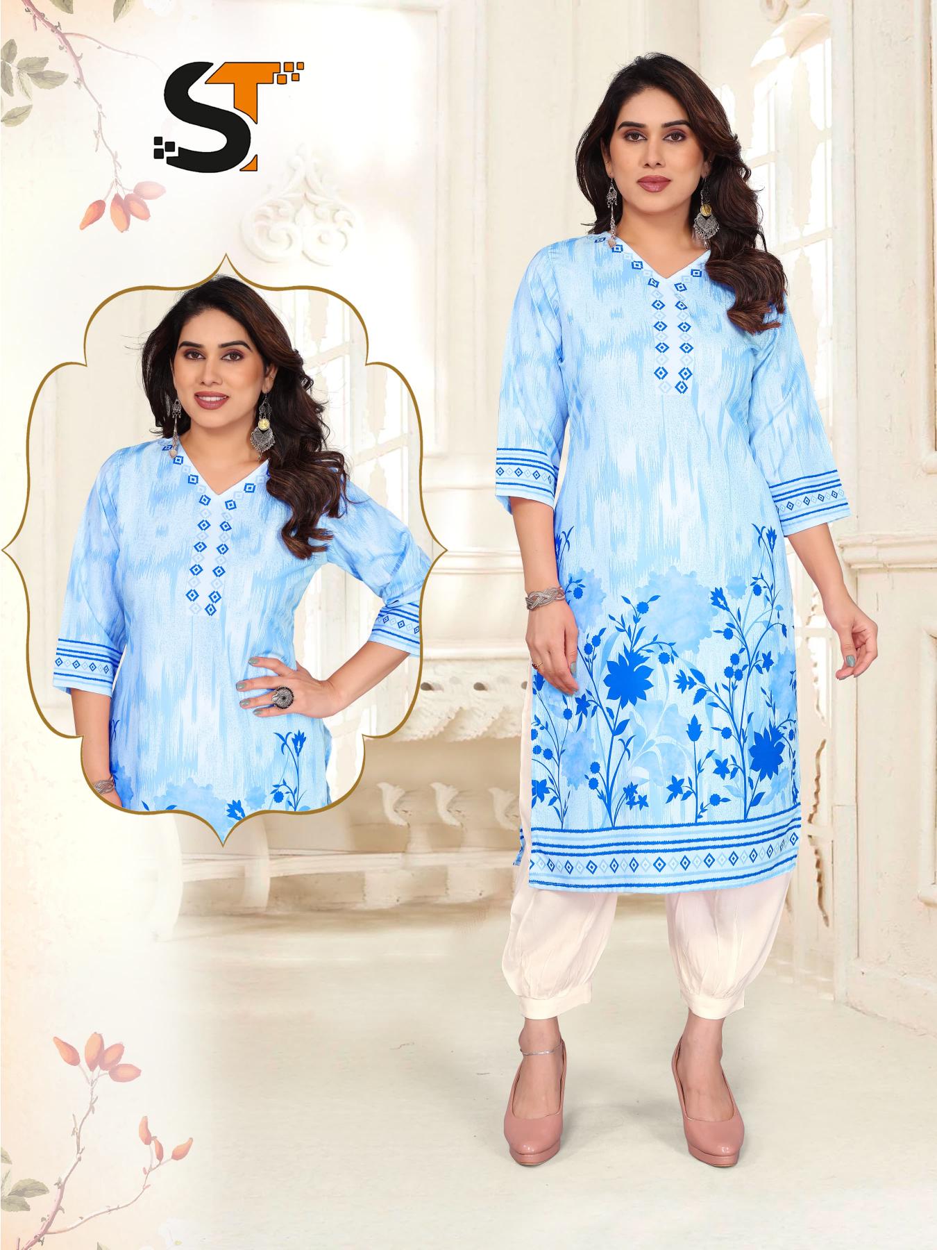 Summer special vol 1 poly reyon with digital print designer kurti manufacturer