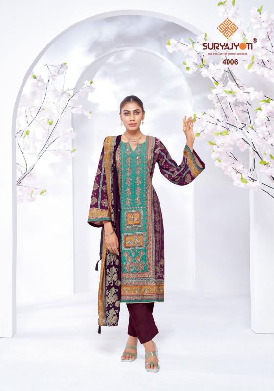 Suryajyoti kanchan vol-04 modal discharge print balar cotton dress material wholesale