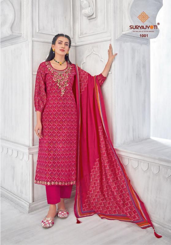 Suryajyoti priyanka advance vol-01 modal discharge print surat dress material wholesale market online