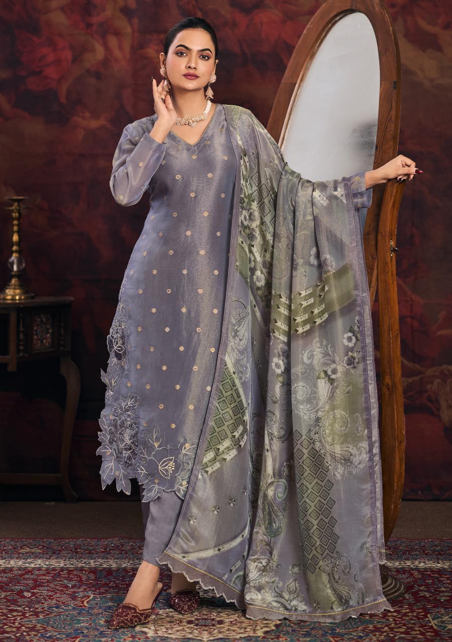 T&M dishita simmer tissue indian latest dress materials design