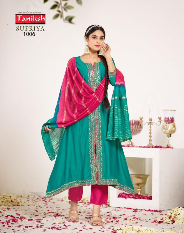 Taniksh supriya vol 1 vertican sherwani style 3 pcs indian kurti long dress