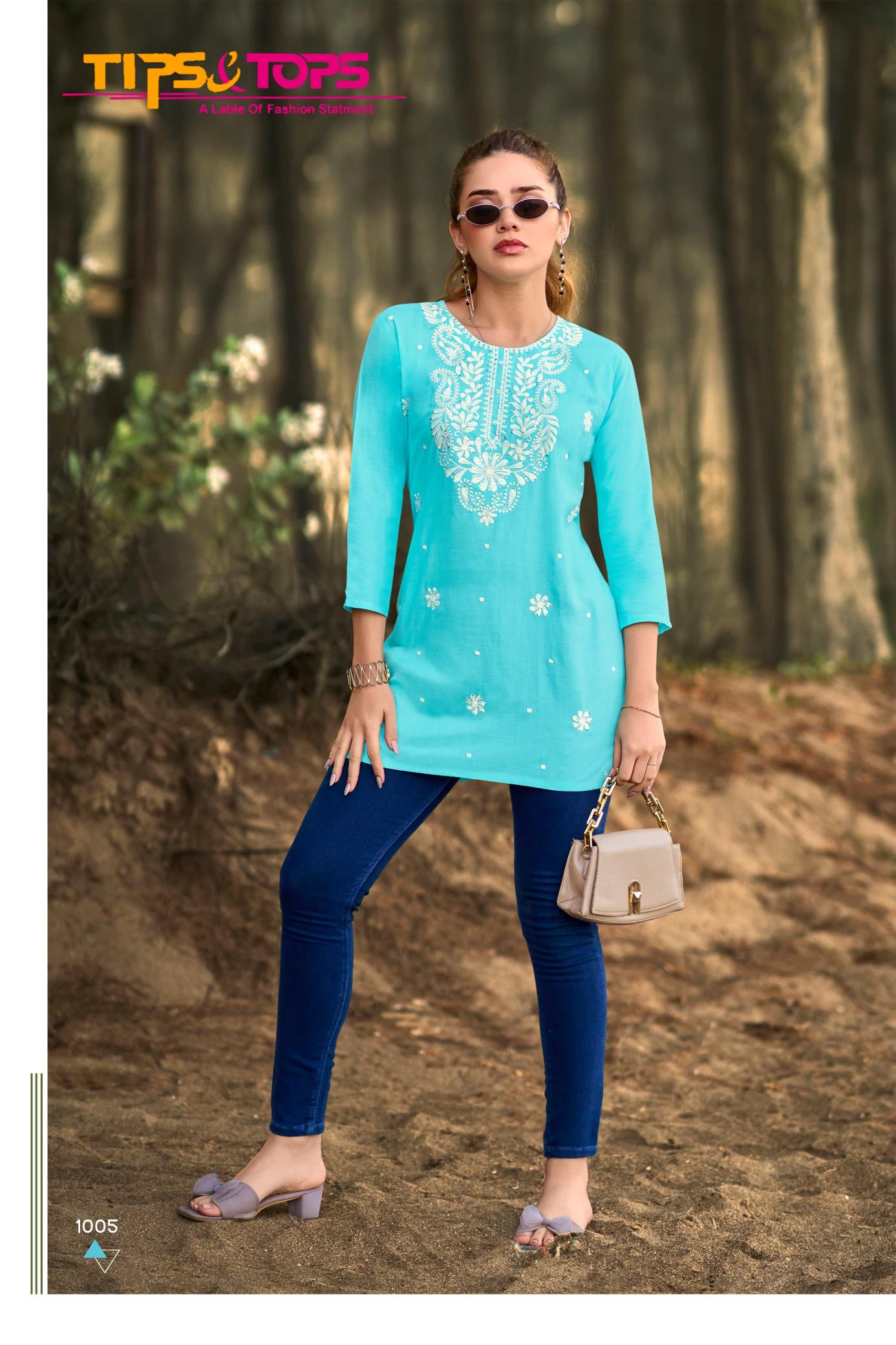 Tips & tops colors vol 6 reyon slub short top ebay indian designer cotton kurti