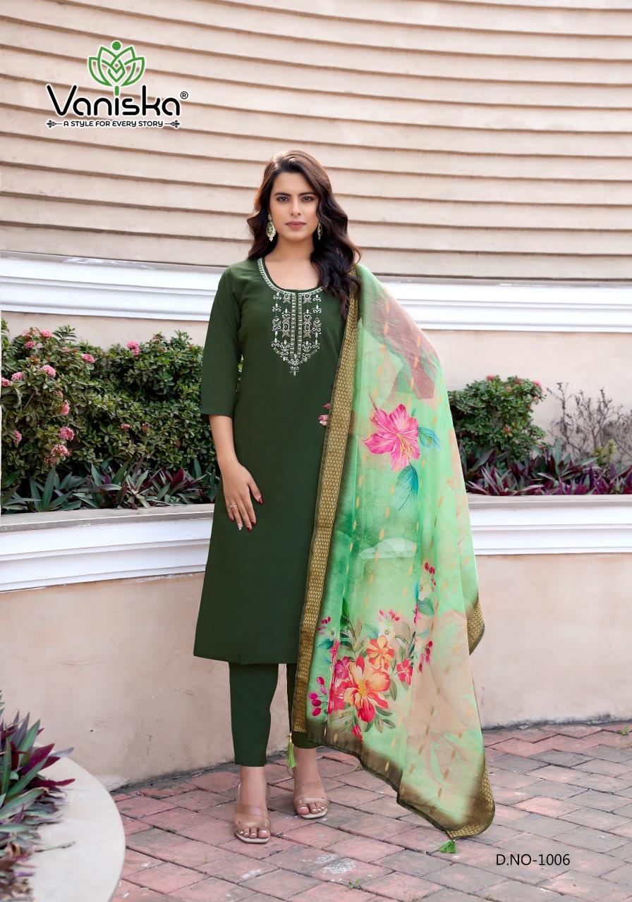 Vaniska mahek vol 1roman silk top bottom dupatta direct manufacturer