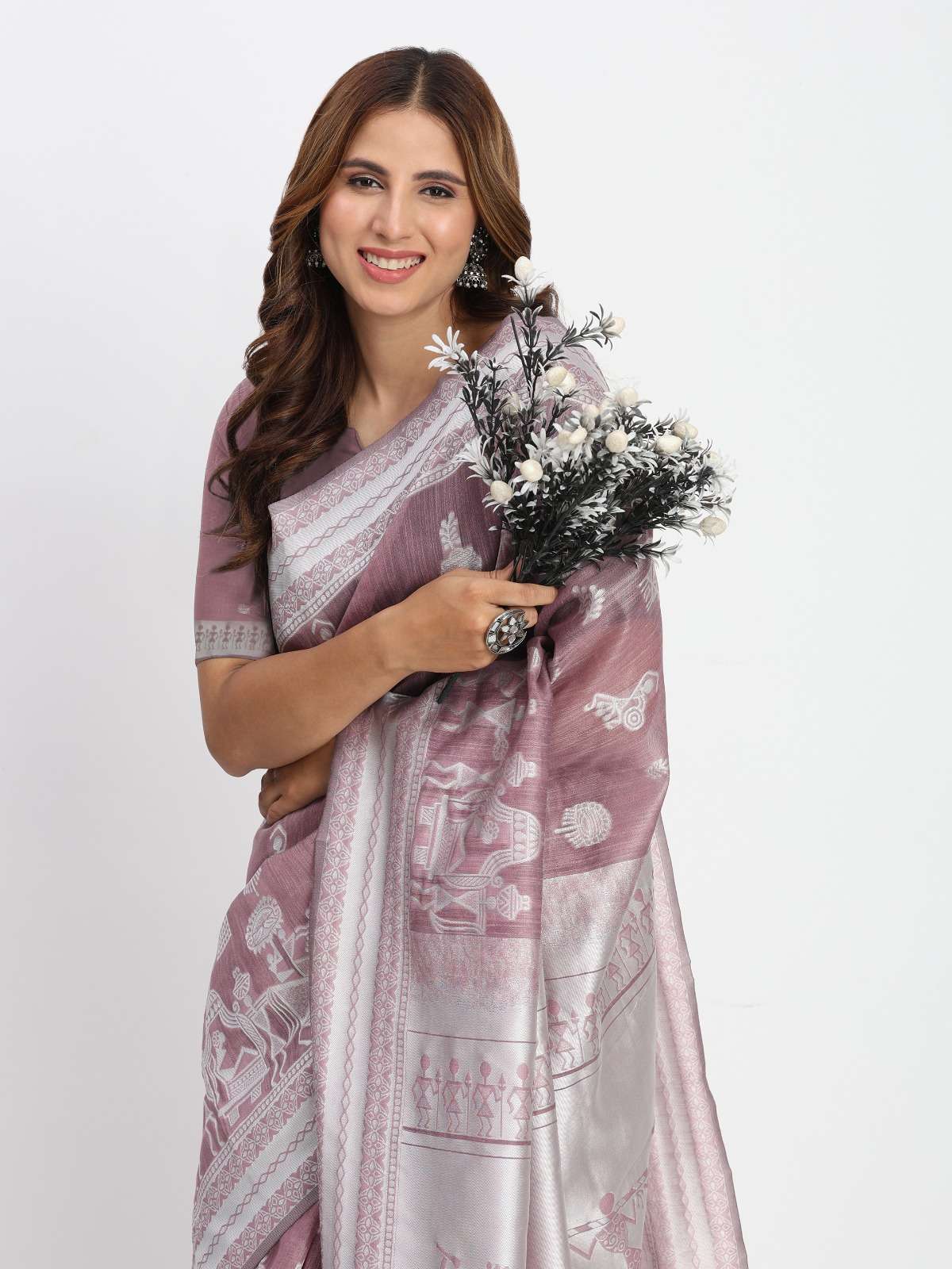 VARNIKA VOL 2 by Astita fancy designer linen Cotton fabric saree wholesale with latkan 