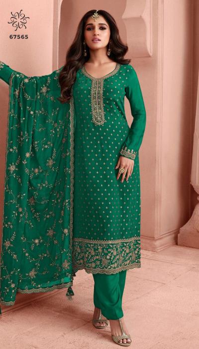 Vinay kuleesh swarnaa dola jaquard indian wear dress materials