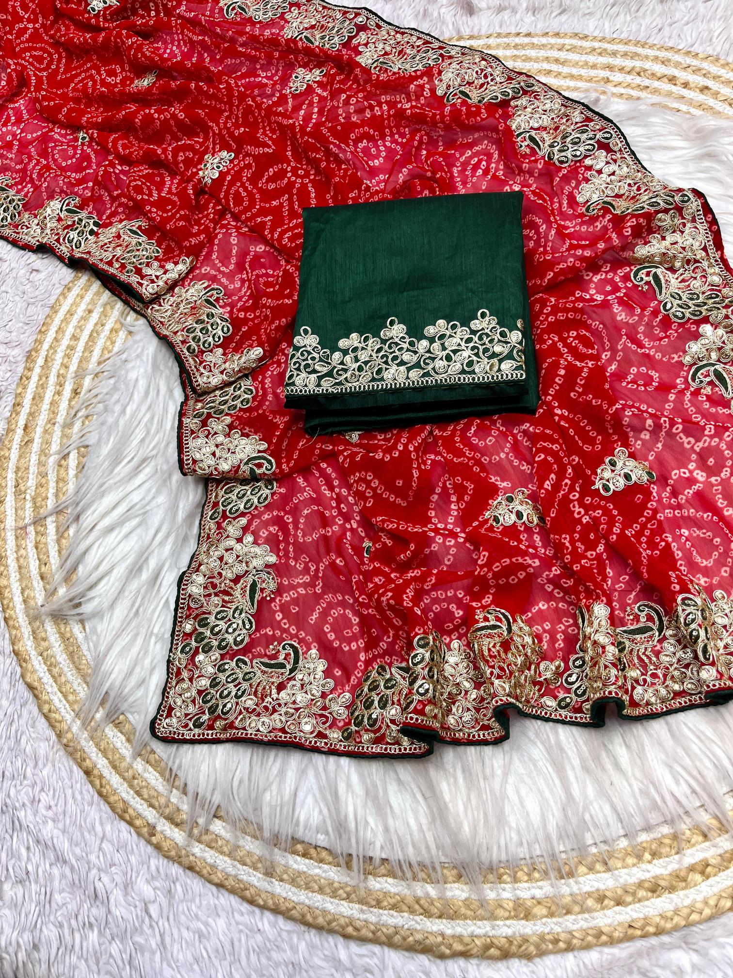 Vinayak soft georgette bandej best site to buy saree online india