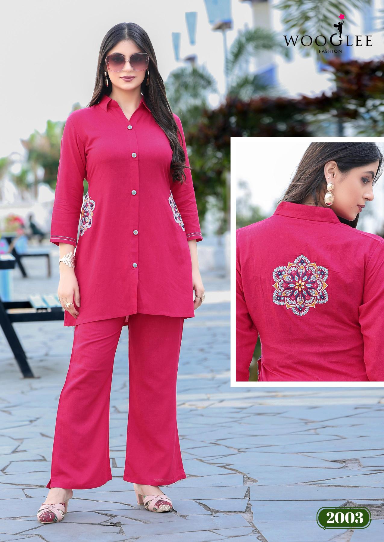 Wooglee elina cotton slubb cord set kurtis manufacturers in india