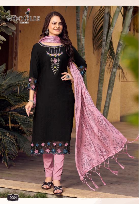 Wooglee sagaai viscose weaving top bottom dupatta kurtis manufacturers in india