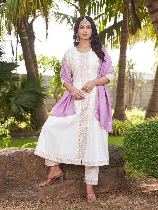 Aanchi bhavini roman silk flair 3 pcs cotton kurti manufacturer