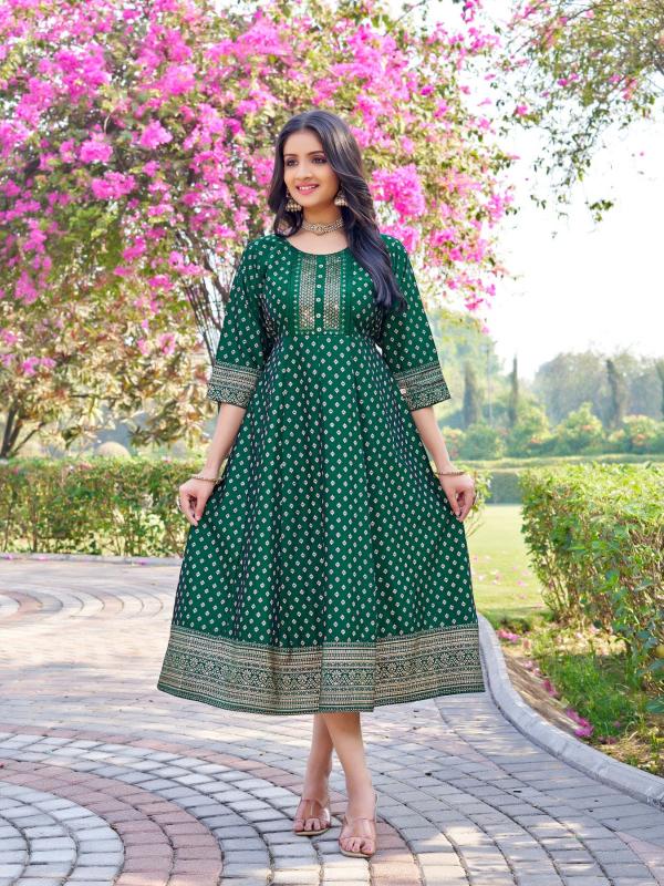 Aanchi jeevika 2.0 flair rangeela silk indian long kurti designs