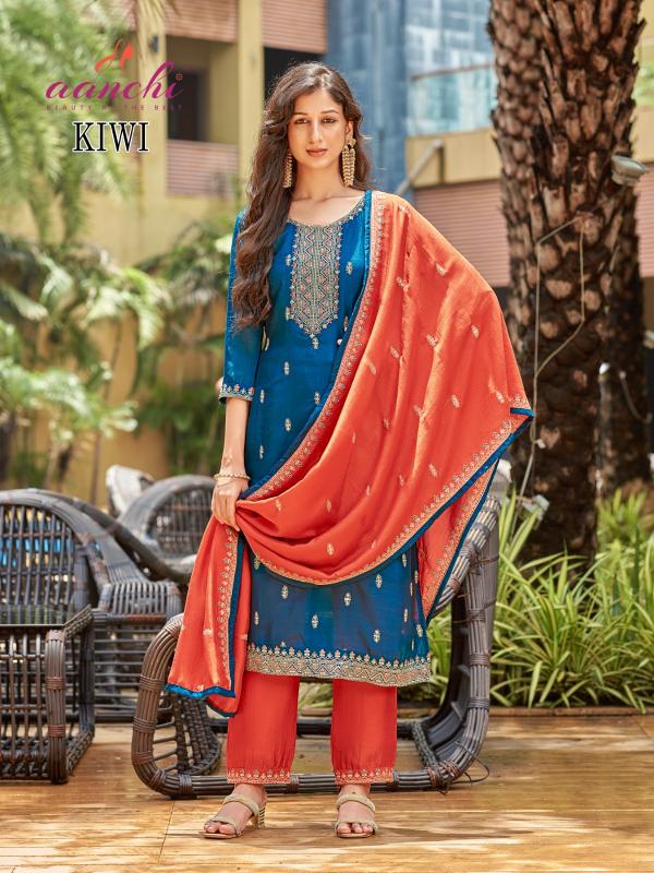 Aanchi kiwi vichitra silk straight 3 pcs indian kurti women