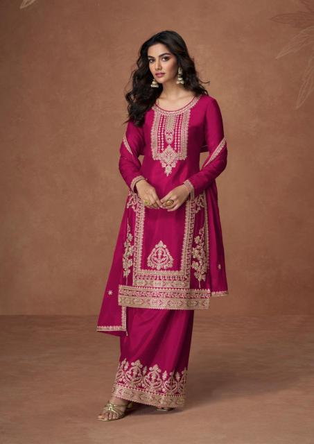 Aashirwad creation anupama chinnon silk wholesale salwar kameez market in surat