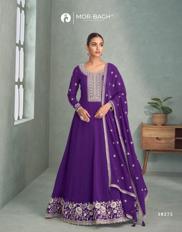 Aashirwad creation purva real georgette ethnic gown with dupatta online india