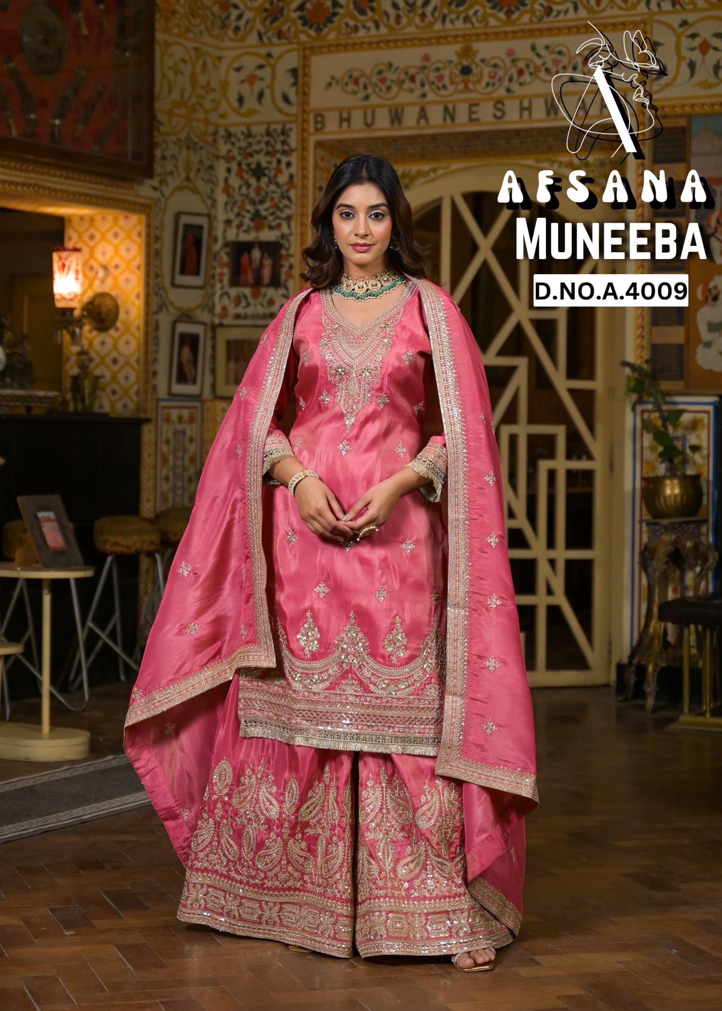 Afsana muneeba cosmos embroidery work wholesale salwar kameez online in india