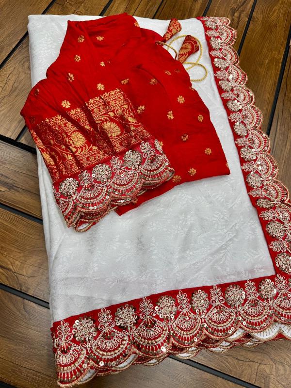 Akshara durga pooja soft georgette saree online wholesale