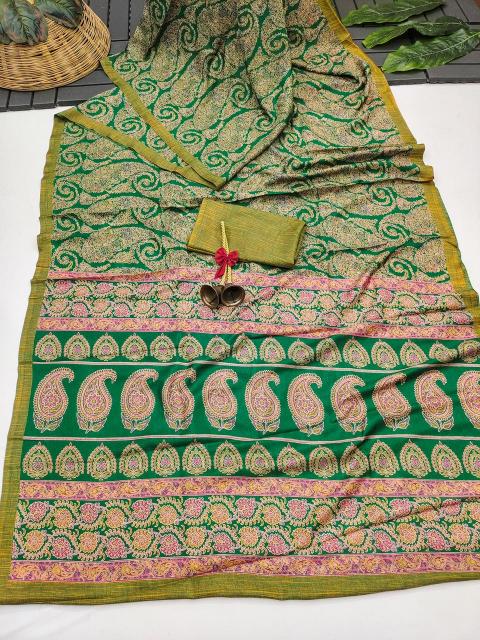 Akshara handloom silk azarak hand block print saree westside india