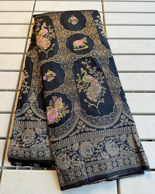 Akshara Pure soft banarasi matka silk indian saree for sale